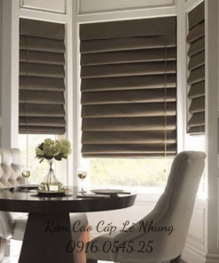 Rèm Roman mầu trung tính, may hai lớp, chất liệu cao cấp, hàng nhập khẩu